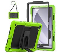 SEYMAC Coque pour Samsung Galaxy Tab A11+ Plus/A9 Plus 11 Pouces 2025/2023, Étui Antichoc Tab A11+ Plus avec Protecteur d'écran/Support Pliable/Bandoulière (SM-X230/SM-X235/SM-X236/SM-X210), Vert
