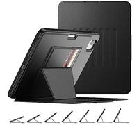 SEYMAC stock Coque pour iPad Air 5eme/4eme Generation 10.9'' & Pro 11, Housse Étui pour iPad Air 10.9 avec [Support Multi-Angles] Porte-Crayon & Emplacement pour Carte, Veille/Réveil Automatique, Noir