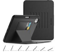 SEYMAC stock Coque pour iPad Pro 11 Pouces M4 2024/ 5eme Generation, Housse Étui avec Porte-Crayon, [Multi-Angles] Support Magnétique & Emplacement pour Carte, Veille/Réveil Automatique (Noir)