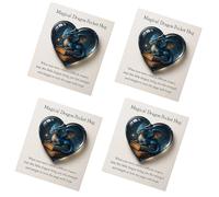 Seymal Câlin De Poche Magique En Forme De Dragon, Souvenir De Cœur De Dragon Fantastique, Jeton De Confort Au Format De Poche Pour La Force Et La Sagesse