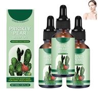 Seymal Huile de Cactus Bio, Huile Anti-âge Anti-Rides et Anti-cernes, Huile Visage for Gua Sha, Huile de graines de Figue de barbarie,raffermissante et hydratante for Tous Types de Peau(3pcs)