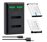 SEYRLMK Li-40B Li-42B batterie avec chargeur LCD USB, adapté pour Olympus, Nikon, Fuji, Pentax, Kodak, Casio, Fuji