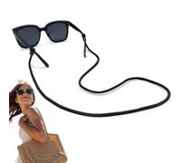 Seyrnicay Corde de maintien de lunettes de soleil rétro réglable autour du cou pour femmes, hommes, adolescents, garçons, filles, jeunes, Noir , Refer to description