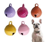 Seyrnicay Petite cloche pour, 5 clochettes colorées pour | Pendentif décoratif en métal avec son net pour intérieur et extérieur de petite, moyenne et grande races