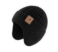 SEYUFN Bonnet Enfant Garcon Hiver Bonnet Bebe Fille Dinosaure Tricot Chapeau Bebe Garcon Large Protection des Oreilles (FR/ES, Âge, 3 Ans, 8 Ans, A-Noir)