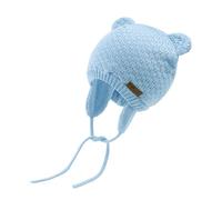 SEYUFN Bonnets d'hiver pour bébé garçon,Filles en Bas âge,Chapeaux tricotés Chauds pour bébé, Casquette doublée en Polaire avec Cache-Oreilles (FR/ES, Âge, 0 Mois, 3 Ans, Bleu Clair)