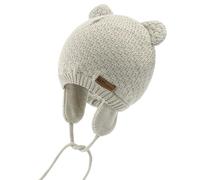 SEYUFN Bonnets d'hiver pour bébé garçon,Filles en Bas âge,Chapeaux tricotés Chauds pour bébé, Casquette doublée en Polaire avec Cache-Oreilles (FR/ES, Âge, 12 Mois, 3 Ans, Abricot)