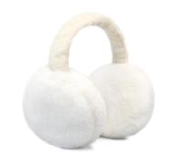 SEYUFN Pliable Cache-oreilles Femme Cache oreille Fille Réglable Cache-oreilles Hiver Cache-oreille Chaud Protege Oreille Femme Peluche (Blanc)