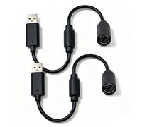 SEYUGOPTI 2 Pièces Câble USB de remplacement Détachable, Compatible avec Logitech G920 pour Ferrari 458 Volant, pour Xbox 360 One Series X/S, Cordon de jeu Noir