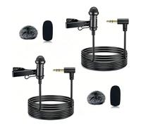 SEYUGOPTI 3,5mm Micro Cravate Lavalier Compatible avec DJI Mic, Lot de 2