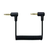 SEYUGOPTI Câble spiralé TRS vers TRRS 3,5 mm, compatible avec Rode SC7, VideoMic, VideoMicro Go, Boya, Smartphone, autre micro externe, câble spiralé pour microphone à angle droit mâle 1/8, rouge
