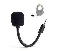 SEYUGOPTI Microphones de jeu de rechange pour casque de jeu stéréo JBL Quantum 100 (Q100), microphone antibruit avec pare-brise en mousse pour jeu transparent sur PS5, PS4, PC, Xbox, prise 2,5 mm