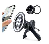 SEYUGOPTI Support Téléphone Magnétique Triangulaire pour Benz A/B/C/V/GLC | Corps Aluminium, Puissants Super Aimants, Structure Triangulaire Anti-Chute Stable, pour iPhone 14/15/16/17