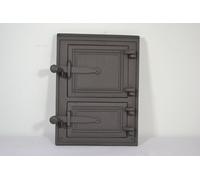 SEZAM - 26 x 35 cm - Porte de cheminée, porte en fonte pour four à pain, four à pizza, fumoir pour la maison ou le jardin, poêle en faïence, porte de four, porte de fumoir, porte de cheminée