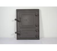 SEZAM - 29 x 39 cm - Porte de cheminée, porte en fonte pour four à pain, four à pizza, fumoir pour la maison ou le jardin, poêle en faïence, porte de four, porte de fumoir, porte de cheminée