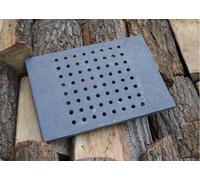 SEZAM Grille de cheminée avec des trous, de foyer, rectangulaire en fonte 38 x 26 cm