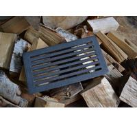 SEZAM Grille de cheminée, de foyer, rectangulaire en fonte 28,5 x 15 cm