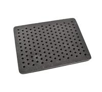 SEZAM Grille de four en fonte avec trous - Grille de foyer - Grille à cendres - Grille de cheminée - Compatible avec poêle - Grille carrée - Grille de cuisson - Grille de feu - Grille à charbon