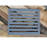 SEZAM Grille en fonte pour four, cheminée et poêle 25,5 x 21 cm - Grille pour cendres de différents diamètres