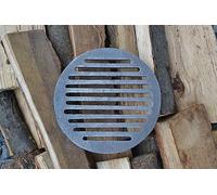 SEZAM Grille ronde en fonte Ø 19 cm de diamètre - Grille ronde en fonte de différents diamètres - Compatible avec poêle de cheminée, grille de table, grille de four, cheminée, pièces de rechange
