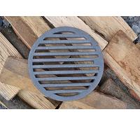 SEZAM Grille ronde en fonte Ø 23 cm de diamètre - Grille de four - Grille de cendres - Différents diamètres - Compatible avec poêle de cheminée, grille de table, grille de four, cheminée, pièces de