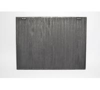 SEZAM Plaque décorative classique en fonte pour revêtement de cheminée - Plaque de cheminée durable, résistante à la corrosion, installation facile - Plaque de four en fonte gris - 46,5 x 35 x 0,9 cm