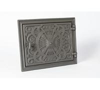 SEZAM Porte de four décorative en fonte - avec poignée, porte de four à pain - porte de four en pierre - porte de four à pizza 25,7 x 4 x 32,5 cm - rectangulaire, graphite peint