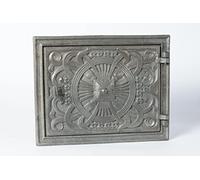 SEZAM Porte de four décorative en fonte - avec poignée, porte de four à pain - porte de four en pierre - porte de four à pizza 25,7 x 4 x 32,5 cm - rectangulaire, sans peinture