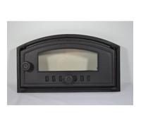 SEZAM Porte de four en fonte à pizza, pain, verre résistant à la chaleur, ouverture vers la droite, semi-circulaire DZP08 1