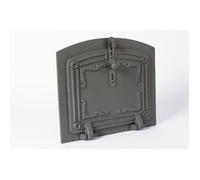 SEZAM Porte de four en fonte - avec loquet de porte, semi-circulaire, porte de four à pizza - porte de four à pain - 31,5 x 37 cm