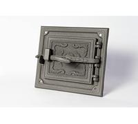 SEZAM Porte de four en fonte pour cheminée avec cordon d'étanchéité - porte de four à pain - porte de four en pierre - porte de four à bois 30 x 7 x 32,5 cm - rectangulaire, graphite peint