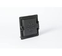 SEZAM Porte de visite pour fours en fonte 14,6 x 4,5 x 14,6 cm, porte cheminée - abattant - porte de dégagement, pour fours, fours & cheminées - peint en noir