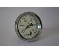 SEZAM Thermomètre de porte de four à bois échelle de 0 à 500 °C Diamètre de la boule 63 mm gaine 50 mm