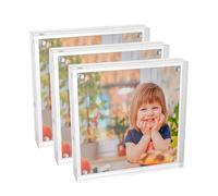 Sezanrpt Cadre photo Clear Booth 13x13 Pack de 3, Cadre photo en plexiglas carré, Cadre photo acrylique pour 13x13, 10x10, 8x8 affichage d'images