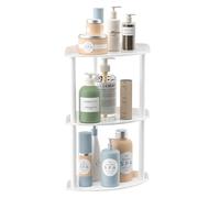 Sezanrpt Countertop Étagère d'angle à 3 niveaux - 18 x 18 x 40 cm - En acrylique - Blanc - Organiseur de salle de bain pour plan de travail, cosmétique, parfum, articles de toilette