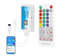 SEZO SP611E Contrôleur LED Bluetooth RGB IR Télécommande avec 38 Boutons | pour WS2811 WS2812B RGB IC Bandes LED 3 PIN Contrôle par Application de Téléphone Intelligent pour IOS et Android