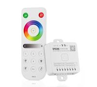 SEZO SP630E Kit Contrôleur LED Bluetooth 12-en-1 CC5V-24V et Télécommande Sans Fil 2.4GHz Compatible avec les Ruban LED 5 Canaux PWM RGB ou SPI TTL IC WS2812B SK6812 WS2811 FCOB Commande Musicale