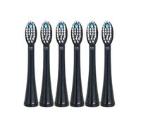 SF-03W Lot de 6 têtes de rechange pour Waterpik Sonic Fushion SF-02W, SF-01W, SF-04, avec couvre-tête de brosse, noir