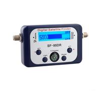 SF-95DRL Compteur satellite avec boussole, écran LCD et bip sonore pour installation de parabole C/Ku/Bande, outil de détection de force du signal rétroéclairé bleu