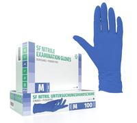 SF Gants nitrile violets M - 100 gants jetables, non poudrés, sans latex, résistants, pour la cuisine, l’usage médical, le ménage, la mécanique, le tatouage, la coiffure, l’usage alimentaire