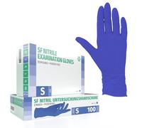 SF Gants nitrile violets S - 100 gants jetables, non poudrés, sans latex, résistants, pour la cuisine, l’usage médical, le ménage, la mécanique, le tatouage, la coiffure, l’usage alimentaire