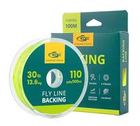 SF Ligne de Support de Pêche à la Mouche Tressée Ligne de Truite # 30LB 100m/108yds # Farine Jaune-N