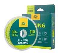 SF Ligne de Support de Pêche à la Mouche Tressée Ligne de Truite #Jaune Farine/Noir 30LB 100m/108yds