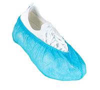 SF Lot de 100 couvre-chaussures respirants antidérapants en polypropylène médical avec structure de semelle Bleu