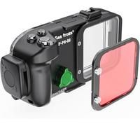 SF-PH-08 Étui de téléphone étanche universel de 50 m avec filtre rouge et contrôle de zoom Bluetooth pour la plupart des smartphones, plongée avec tuba