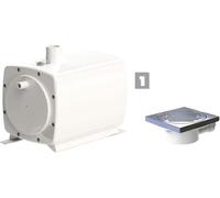 SFA - Sanifloor+ 1 - Pompe Relevage Et Bonde - Pour Sol À Carreler - Pour Douche Italienne - Sans Fil - Haut Débit - Pompe : 29,5 x 17,8 x 29,8 cm - Bonde : Ø16 x 21,2 x 6,8 cm - 400W - Made In France