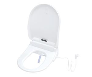 SFA - Saniseat - Abattant Déclipsable Pour WC - Lavant Et Séchant - Douchette Double Buses Et Ventilateur Air Chaud - Nettoyage Automatique - Compatible Cuvettes Standards - Made In France