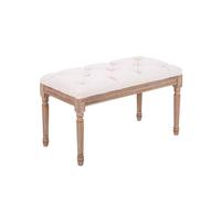 SFANIIX Banc à Chaussures d'entrée Tabouret À Langer Rétro en Coton Et Lin, Repose-Pieds De Canapé Salon, Bois Massif Chambre Coucher for Le Maquillage
