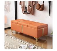 SFANIIX Banc de Canapé Ottoman Tabouret en Cuir à Langer Tabouret Chaussures Magasin de vêtements Peut s'asseoir sur Un canapé ménage Bouche Stockage Long Armoire lit Fin vestiaire