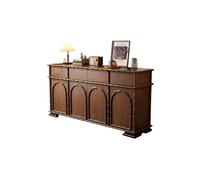 SFANIIX Buffet Armoire de Rangement d'Entrée en Bois Massif 150 cm, Meuble Décoratif Vintage, Adaptée au Salon, Entrée, Cuisine, Chambre etc Buffet avec Rangement